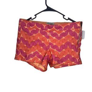 Judith March medium pink peach shorts zig zag crochet mid rise